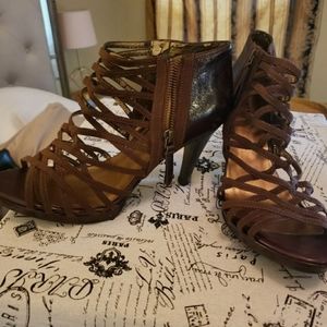 Nine West, Caged, Platform Heels-'New without box